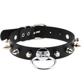 Spike Choker Metal O-round Collar1